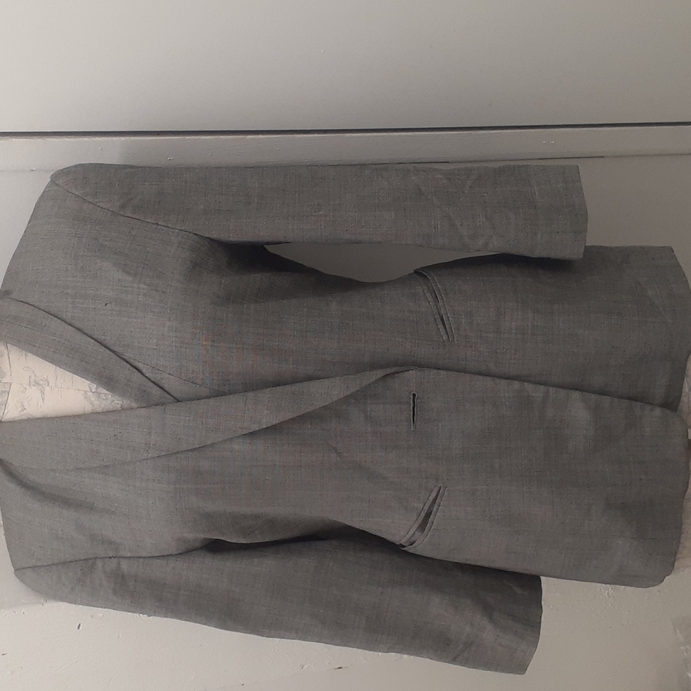 Vintage Mondi wool black blazer w/black  gray tweed sz 38